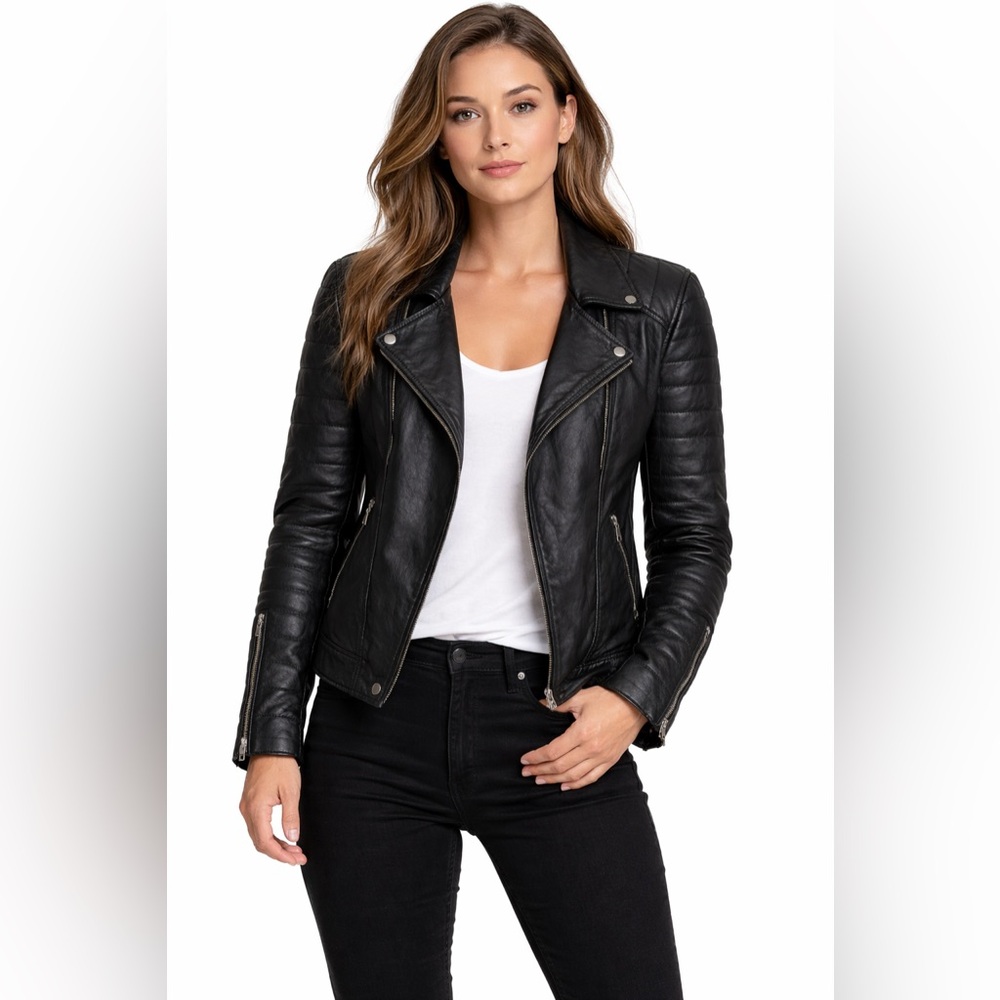 LA MARQUE Leather Moto Jacket